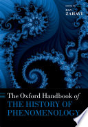 The Oxford Handbook Of The History Of Phenomenology Dan Zahavi