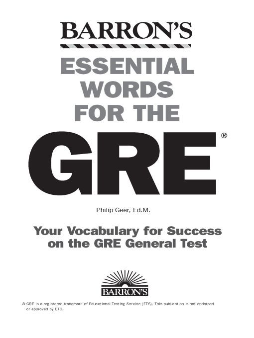 Essential Words For The Gre Philip Geer