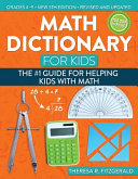 Math Dictionary For Kids 5th Edition Theresa R Fitzgerald