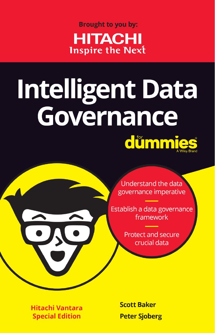 Intelligent Data Governance For Dummies Ebook Hitachi Vantara Special Edition Scott Baker And Peter Sjoberg