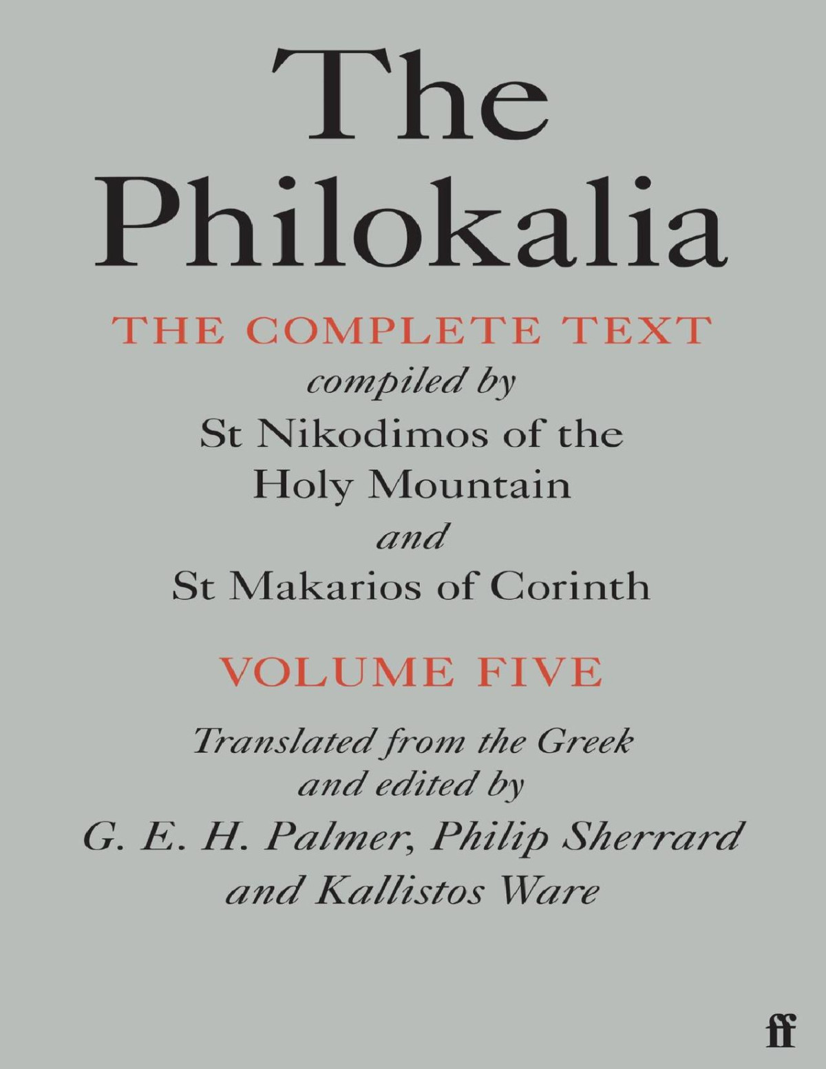 The Philokalia Vol 5 Palmer Geh