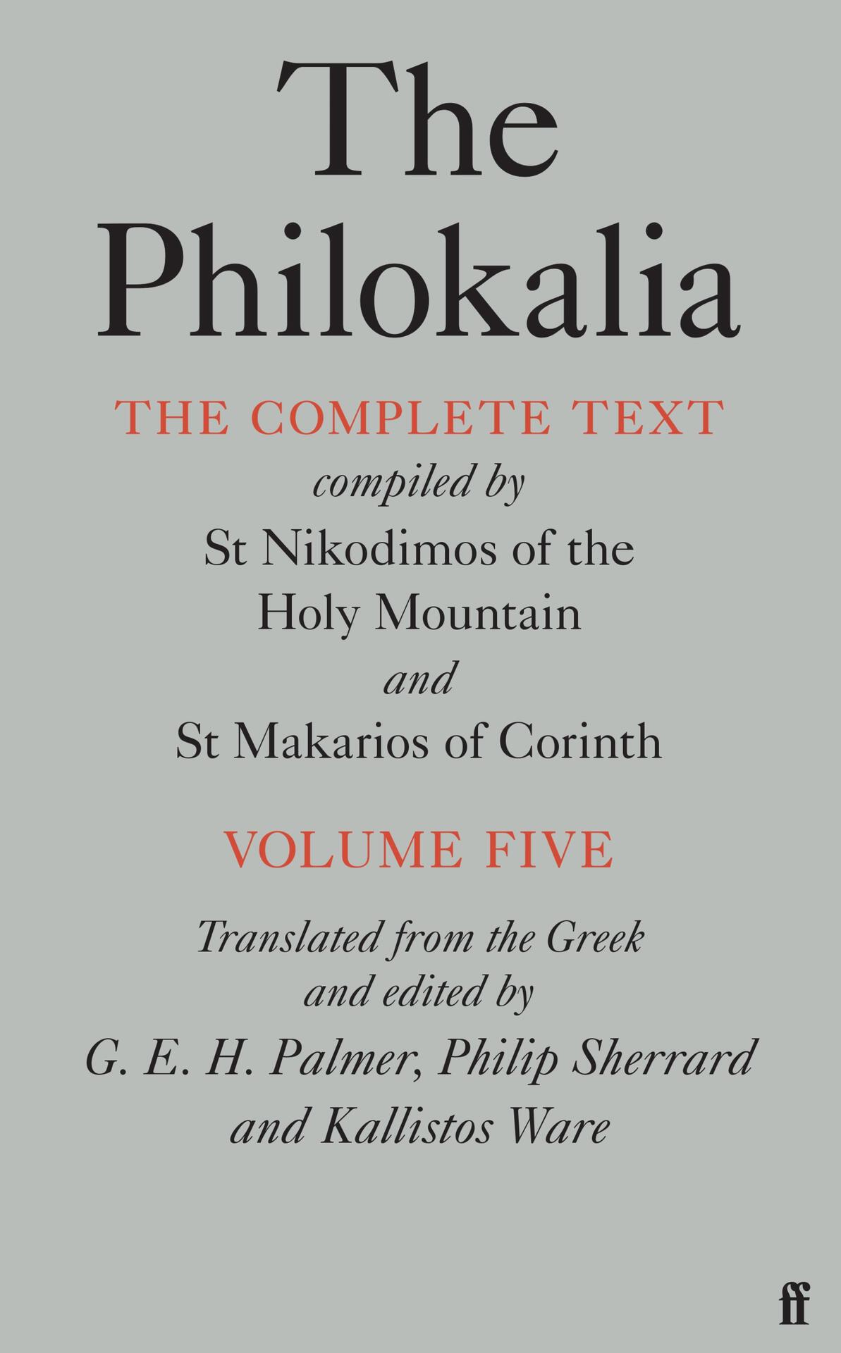 The Philokalia Vol 5 Geh Palmer
