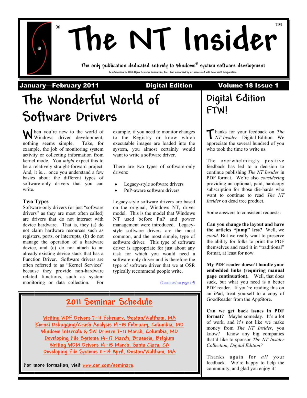 The Nt Insider 2011 Issue 1