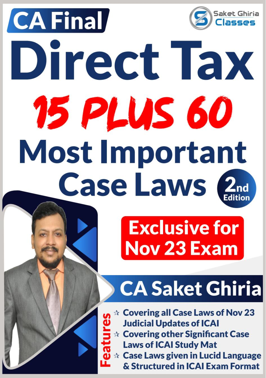 Ca Final Direct Tax Case Laws 2nd Edition Saket Ghiria