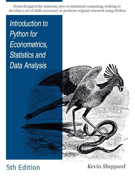Introduction To Python For Econometrics Statistics And Data Analysis 5th Edition Kevin Sheppard
