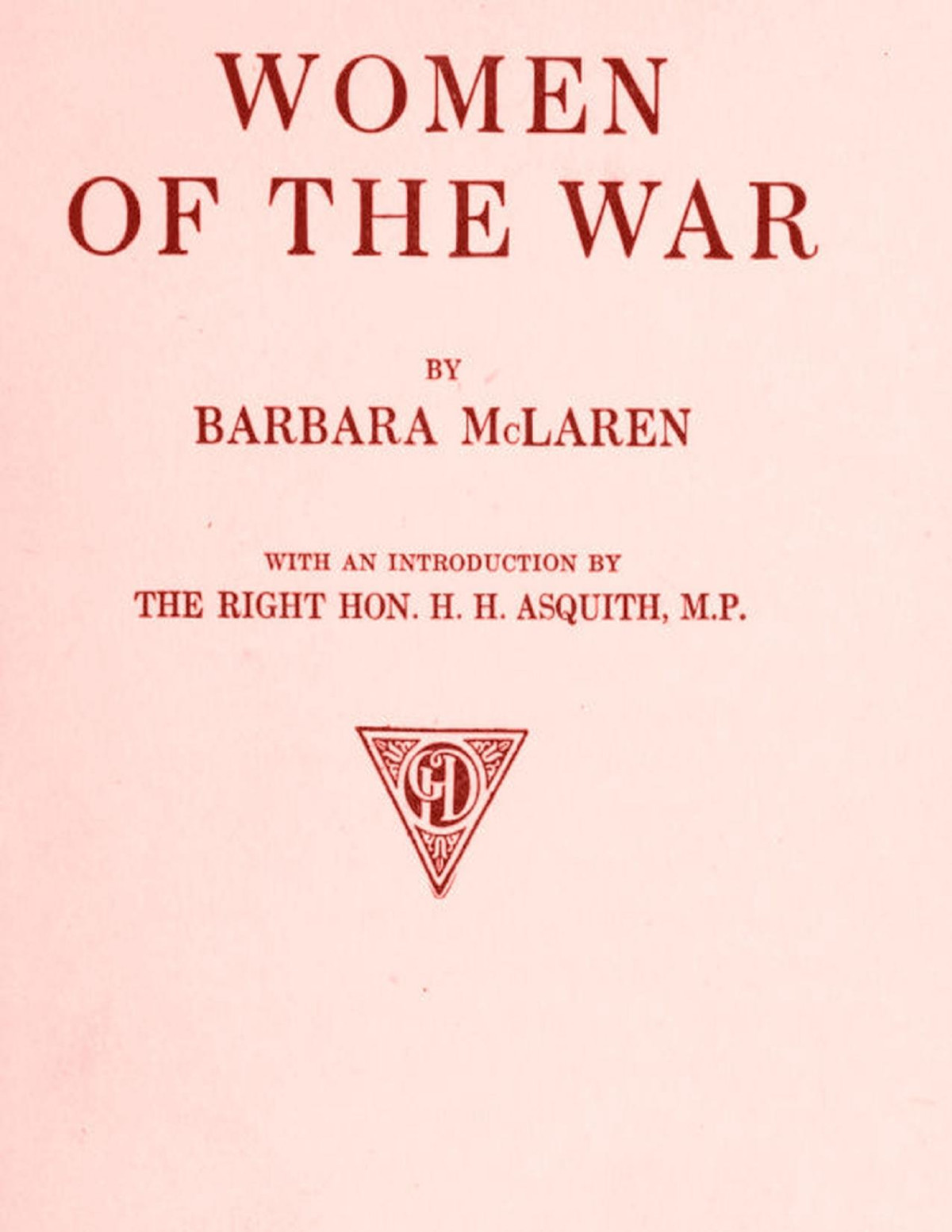 Women Of The War 1st Edition Barbara Mclaren