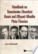 Handbook On Timoshenkoehrenfest Beam And Uflyand Mindlin Plate Theories Isaac Elishakoff