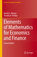 Elements Of Mathematics For Economics And Finance 2nd Edition 2nd Vassilis C Mavron