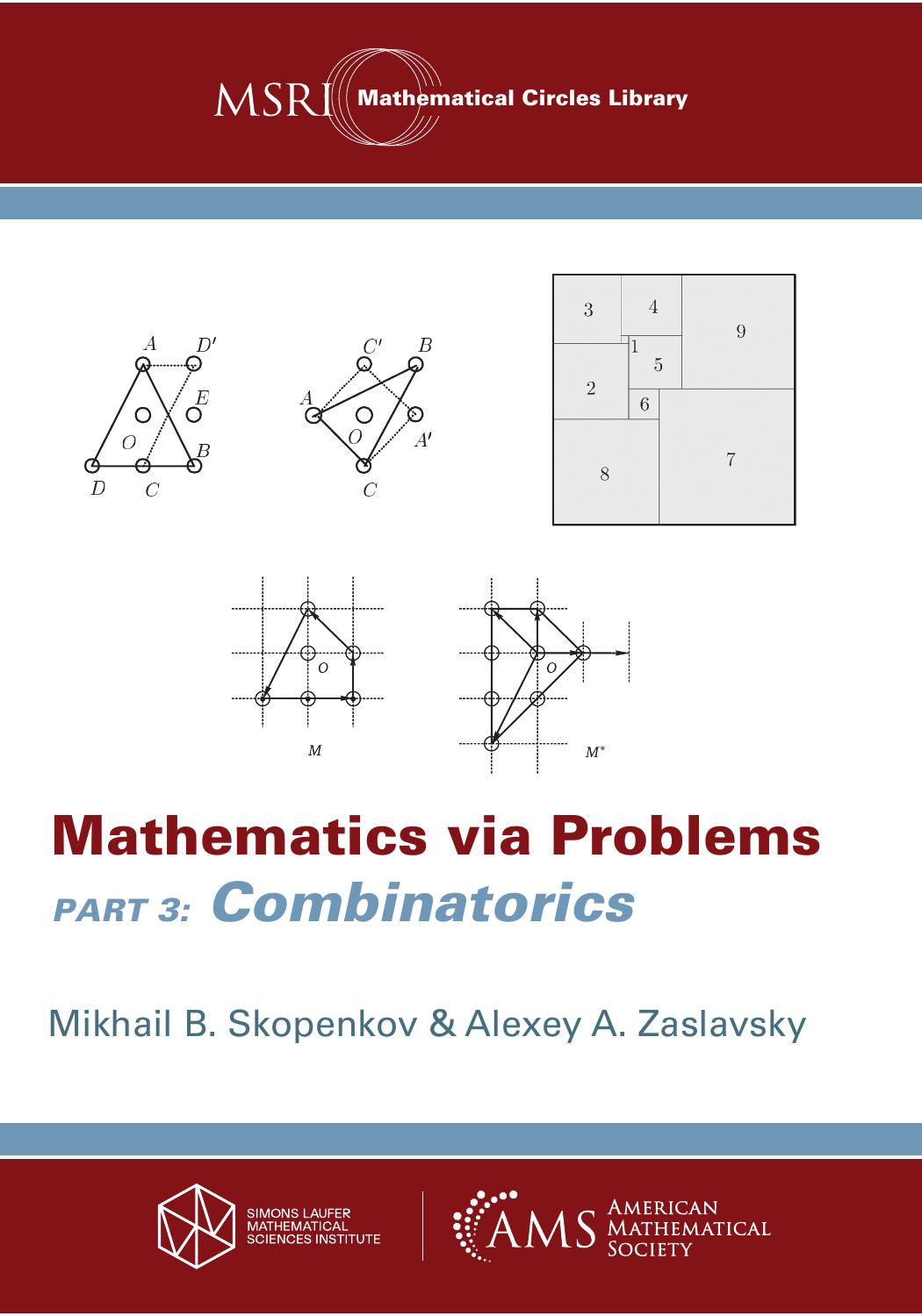Mathematics Via Problems Part 3 Combinatorics 1st Edition Skopenkov