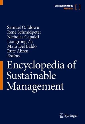 Encyclopedia Of Sustainable Management 1st Ed 2023 Samuel Idowu