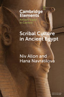 Scribal Culture In Ancient Egypt Niv Allon Hana Navratilova