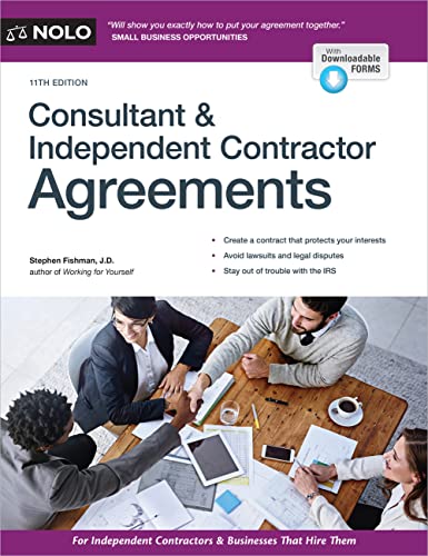 Consultant Independent Contractor Agreements 11th Edition Eleventh Fishman Jd