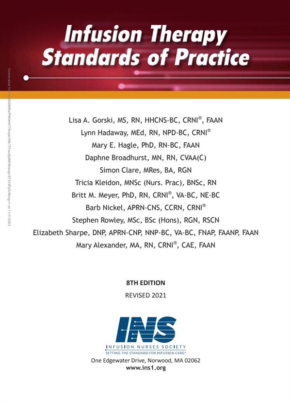 Infusion Therapy Standards Of Practice 8th Edition 8th Lisa A Gorski