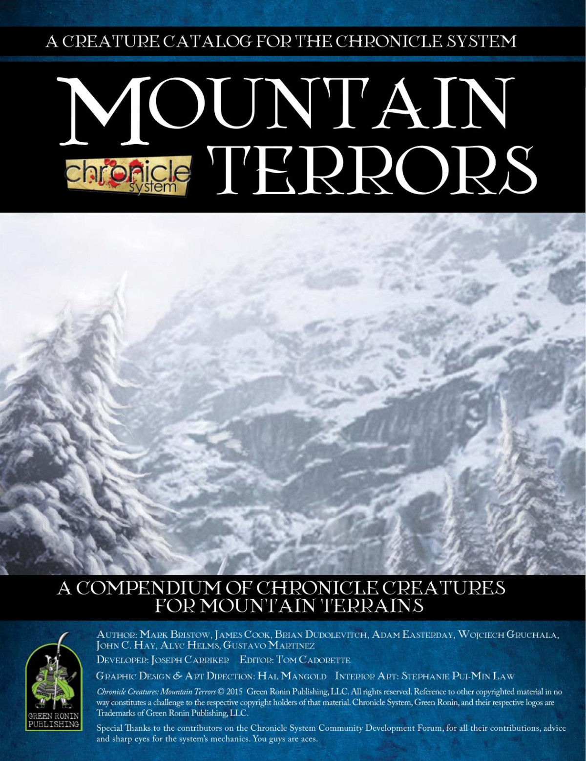 Chronicle Creatures Mountain Terrors Chronicle System Mark Bristow James Cook Brian Dudolevitch Adam Easterday Wo John C Hay Alyc Helms Gustavo Martinez