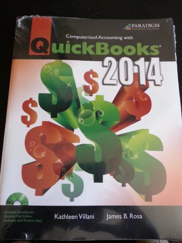 Computerized Accounting With Quickbooks 2014 Kathleen Villani