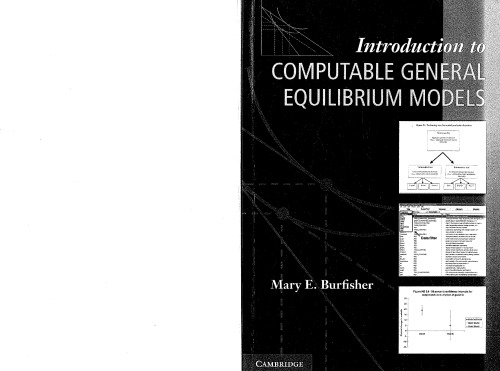 Introduction To Computable General Equilibrium Models 1st Edition Mary E Burfisher