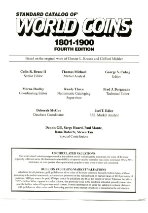 Standard Catalog Of World Coins 1801 1900 4th Edition Chester L Krause And Clifford Mishler
