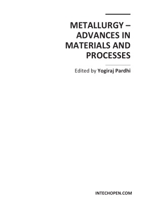 Metallurgy Advances In Materials And Processes Yogiraj Pardhi