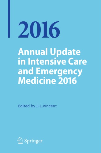 Annual Update In Intensive Care And Emergency Medicine 2016 Jeanlouis Vincent Ed