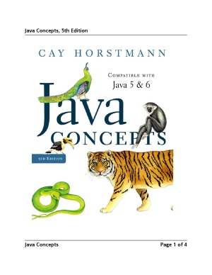 Java Concepts Compatible With Java 5 And 6 5th Edition Cay S Horstmann