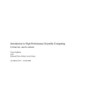 Introduction To High Performance Scientific Computing Victor Eijkhout