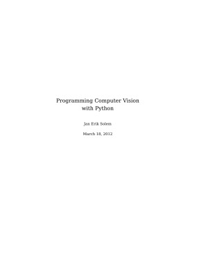 Programming Computer Vision With Python Jan Erik Solem