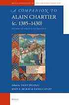 A Companion To Alain Chartier C 13851430 Father Of French Eloquence Cayley