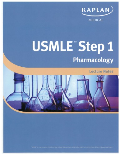 Usmle Step 1 Pharmacology Lecture Notes 2012 Davis Craig Harris