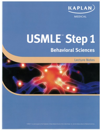Usmle Step 1 Behavioral Lecture Notes Steven R Daygherty