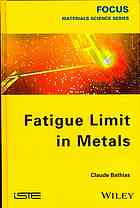 Fatigue Limit In Metals Bathias Claude
