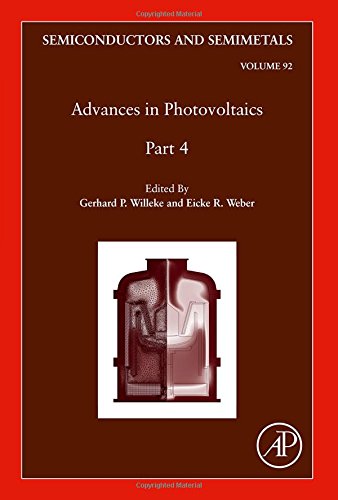 Advances In Photovoltaics Part 4 1st Edition Weber Eicke R Willeke