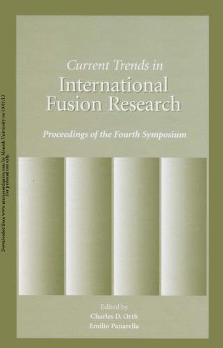 Current Trends In International Fusion Research Proceedings Of The Fourth Symposium Orth