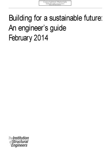 Building For A Sustainable Future An Engineers Guide
