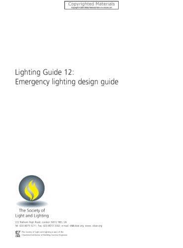 Lighting Guide 12 Emergency Lighting Design Guide The Society Of Light And Lighting