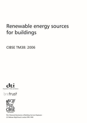 Renewable Energy Sources For Buildings Cibse