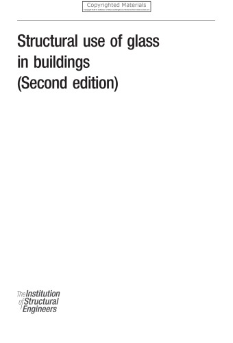 Structural Use Of Glass In Buildings Second Edition Oregan C