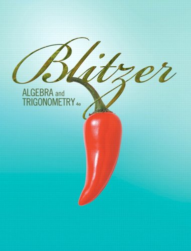 Algebra And Trigonometry 4e Instructors Solutions Manual 4th Edition Robert F Blitzer