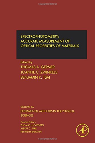 Spectrophotometry Accurate Measurement Of Optical Properties Of Materials 1st Edition Germer