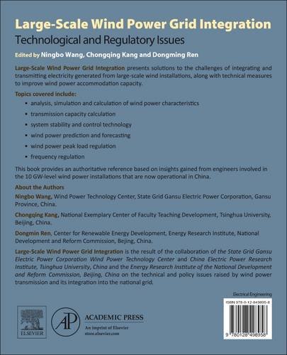 Largescale Wind Power Grid Integration Technological And Regulatory Issues 1st Edition Kang