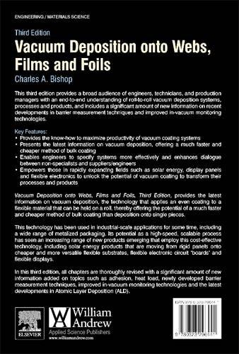 Vacuum Deposition Onto Webs Films And Foils 3 Ed Incomplete Second Edition Bishop Charles A