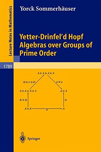 Yetterdrinfeld Hopf Algebras Over Groups Of Prime Order 2002th Edition Yorck Sommerhuser