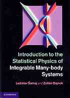 Introduction To The Statistical Physics Of Integrable Manybody Systems Amaj