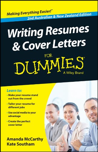 Writing Resumes And Cover Letters For Dummies Australia Nz 2nd Edition Amanda Mccarthy