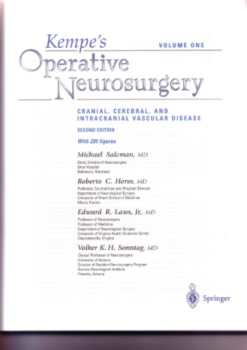 Kempes Operative Neurosurgery 2nd Edition Salman M Roberto C Heros