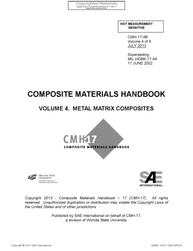 Composite Materials Handbook Volume 4 Metal Matrix Composites Collective