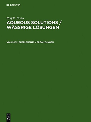 Supplements Erganzungen Reprint 2011 Ed Rolf K Freier