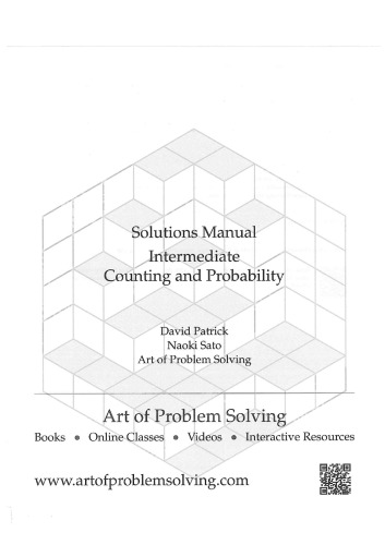 Intermediate Counting And Probability Solution Manual 1st Edition David Patrick And Naoki Sato