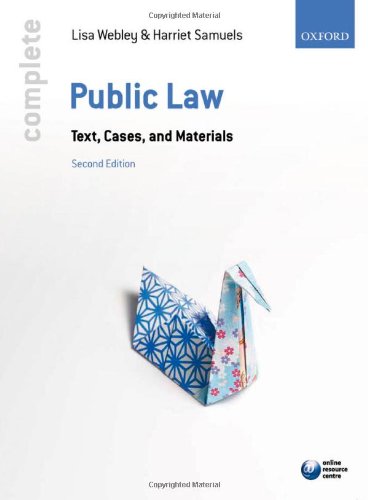 Complete Public Law Text Cases And Materials 2nd Edition Lisa Webley