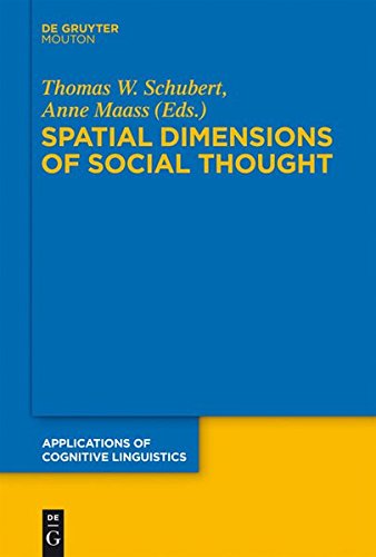 Spatial Dimensions Of Social Thought Thomas W Schubert Anne Maass Eds