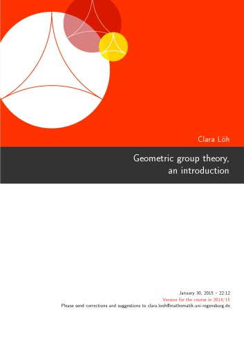 Geometric Group Theory An Introduction 1 Version Jan 2015 Clara Löh